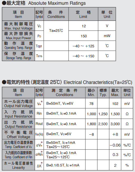 AKM旭化成HG-0713霍爾元件