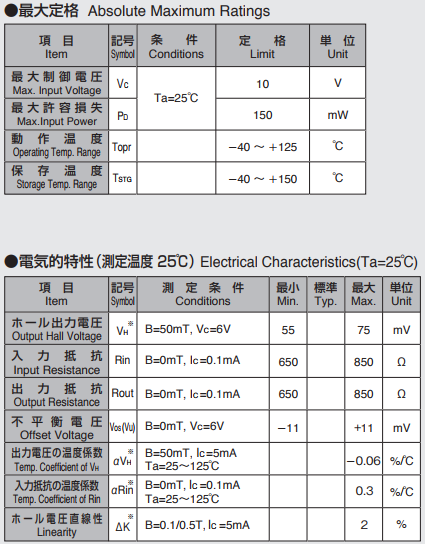 AKM旭化成HG-0711霍爾元件